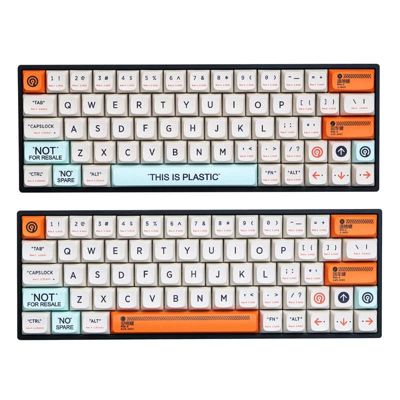 

Оригинальные пластиковые колпачки для ключей XDA, 150 клавиш/комплект, колпачки для сублимационных ключей для MX Cherry GK61 64 68 96 126