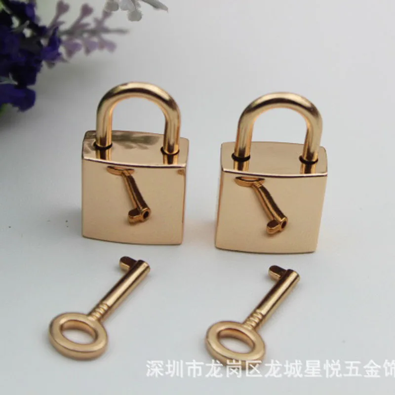 

Alloy Metal Padlock Bag lock hardware accessories 10Pcs lot 4plating colors optional