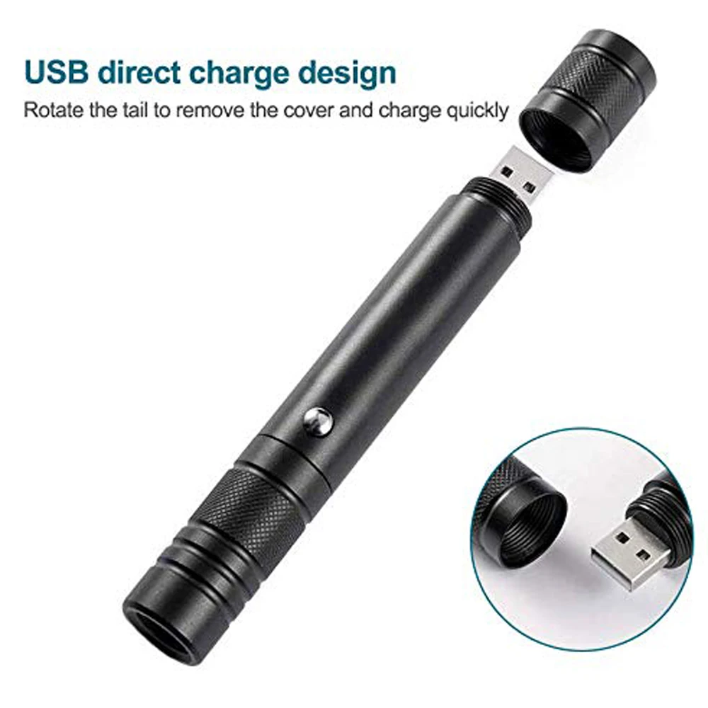 Маленький зеленый лазер указатель USB зарядка высокая мощность 5 мВт портативная