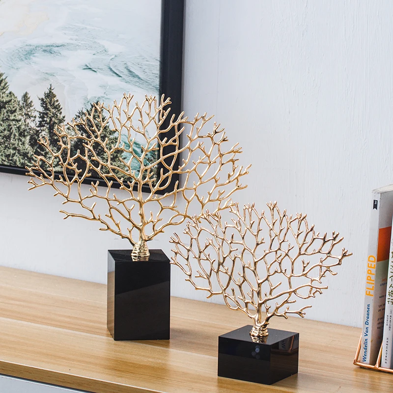 Современная креативная абстрактная золотая металлическая статуя одуванчика