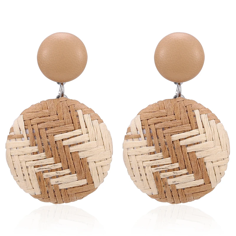 khkai earrings Новые Винтажные висячие серьги для женщин леопардовый принт дизайн большие круглые висячие акриловые серьги Модные ювелирные изделия pendientes - Окраска металла: khkai earrings