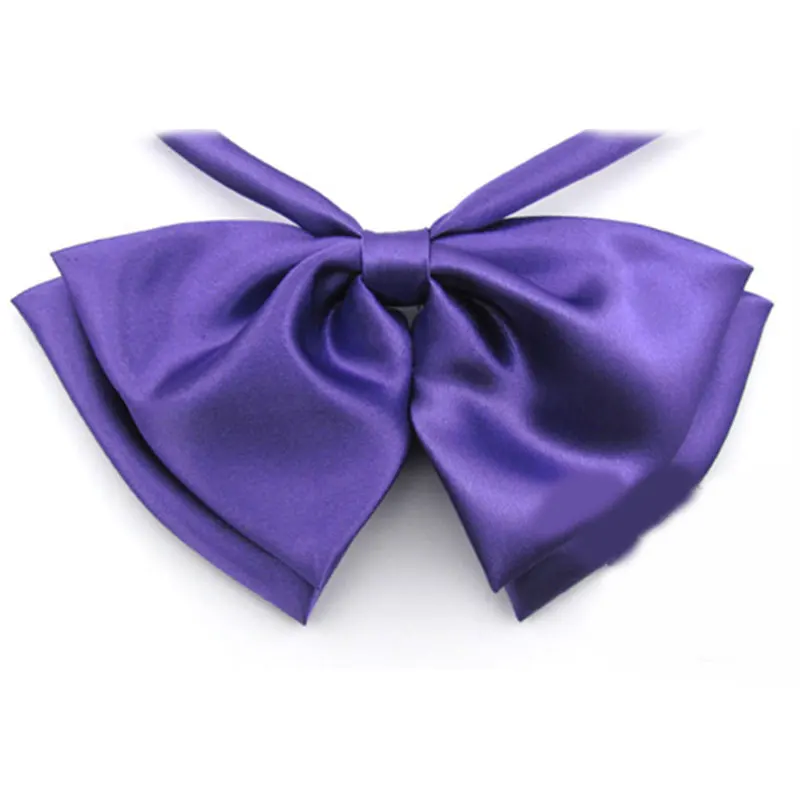 Женский Галстук бабочка Атласный женский черный узел студенческий офис отеля