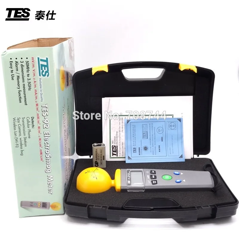 

NEW Original Made in Taiwan TES-92 EMF Meter Triaxial Data Logger The Electromagnetic Radiation Detector TES92
