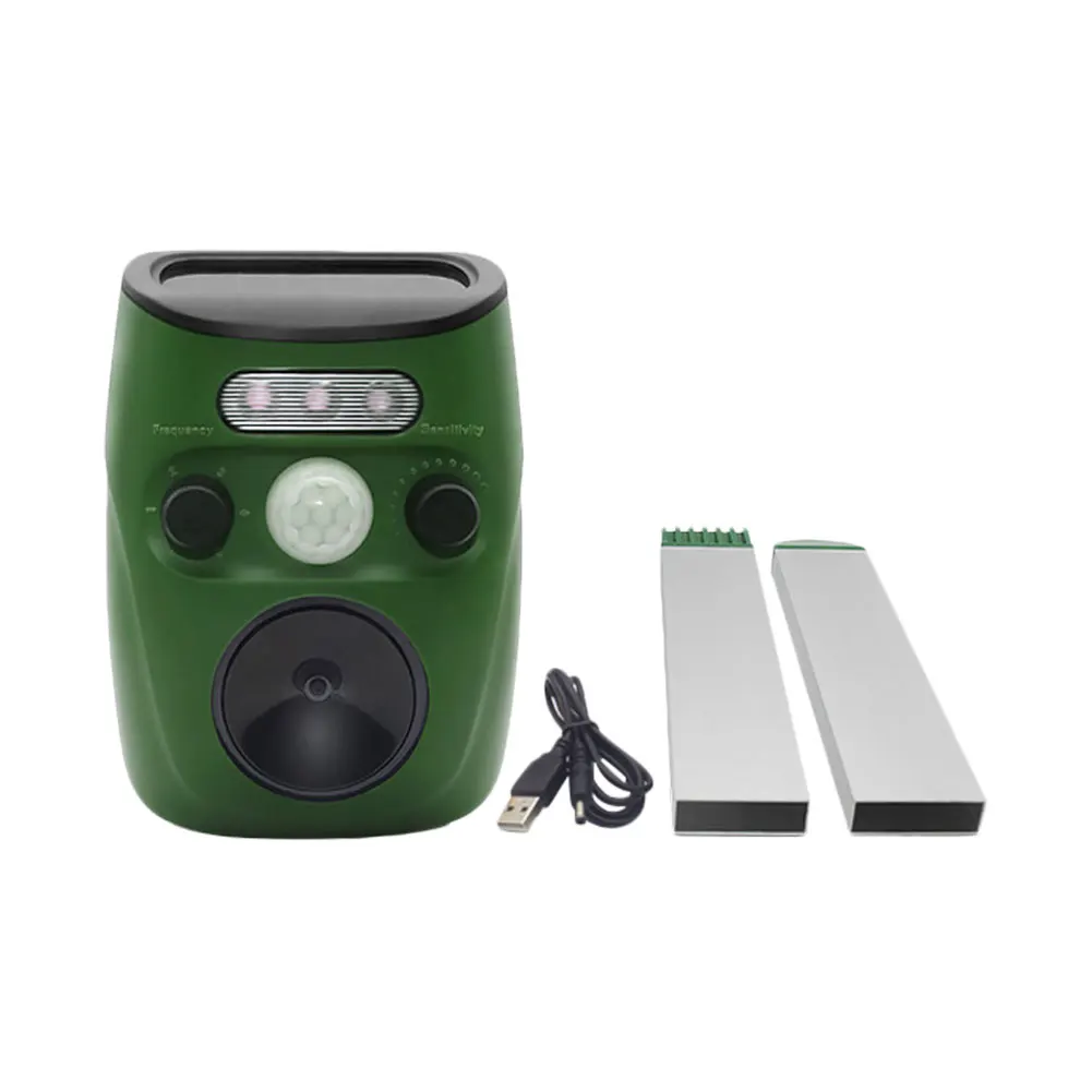 Отпугиватель животных Солнечный ультразвуковой светодиодный вспышка котов