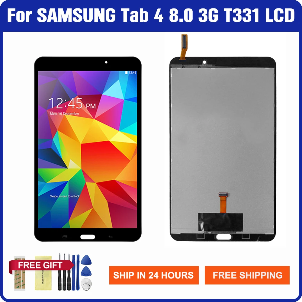 

ЖК-экран для Samsung Galaxy Tab 4 8,0 T330 T337, ЖК-дисплей с сенсорным экраном в сборе, детали для Samsung SM-T335