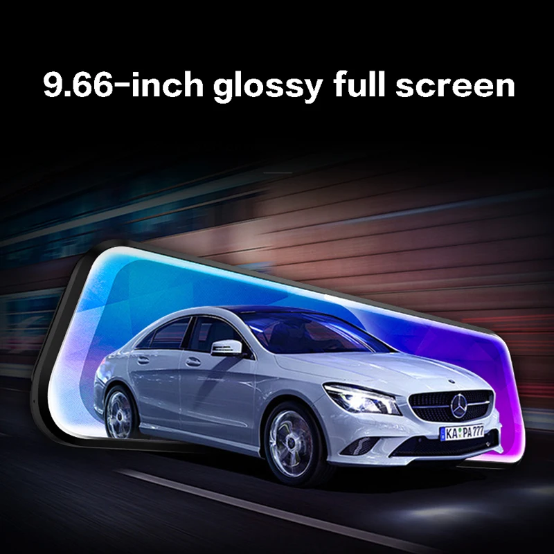 Автомобильный видеорегистратор 10 дюймов Full Touch Screen HD ночное видение 1080P зеркало
