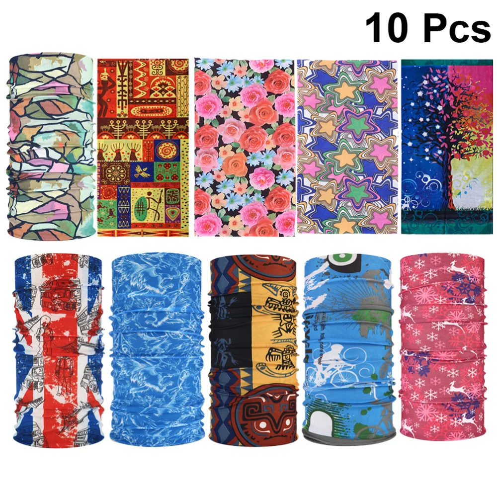 

6pcs Scarf Multi-functional Summer Sun-proof Sports Face Mask Neck Protector for Outdoor Fishing Riding Climbing (First Pattern)