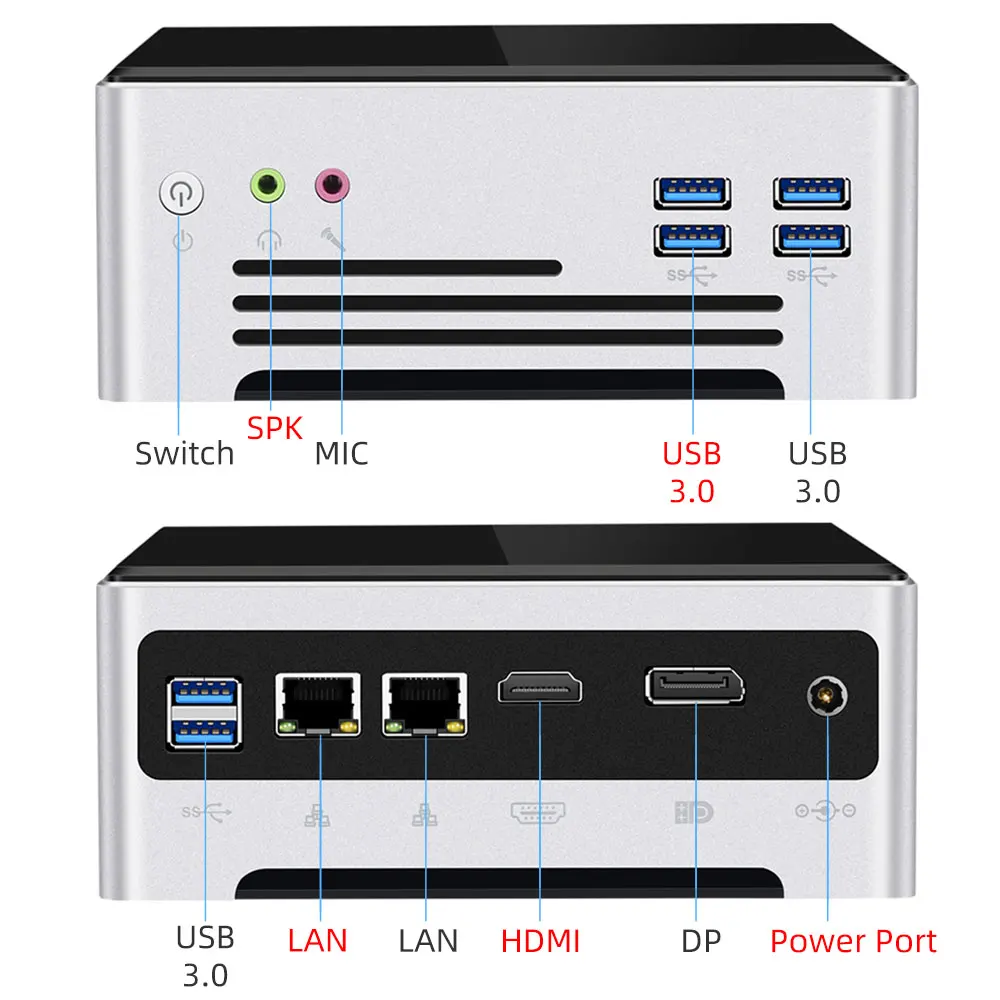 Preise YCSD Mini Pc Intel Core I7 7820HQ I5 Linux Thin Client Desktop Computer Beste Industrielle Komputer Windows 10 8 Minipc Dual Lan 4K