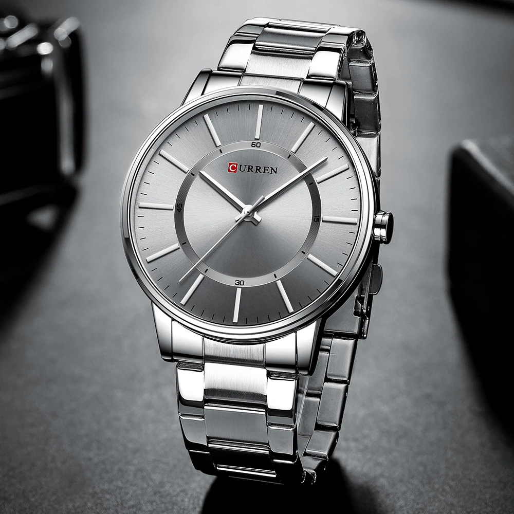 Часы наручные CURREN Мужские кварцевые люксовые брендовые модные повседневные