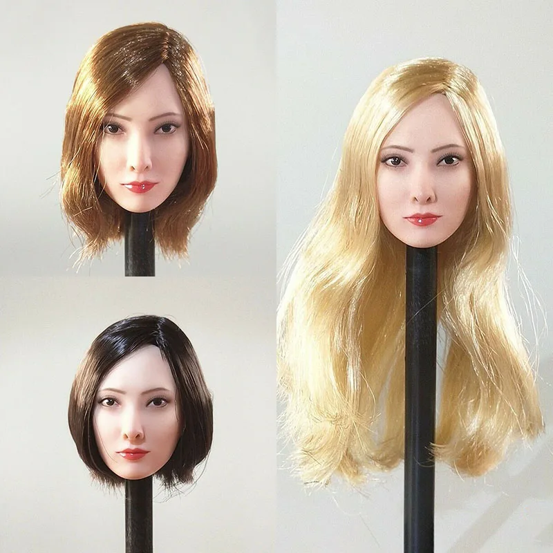 

SGTOYS S-017 A/B/C 1/6 голова красивой девушки резьба подходит для 12 дюймов Женская фигурка тела