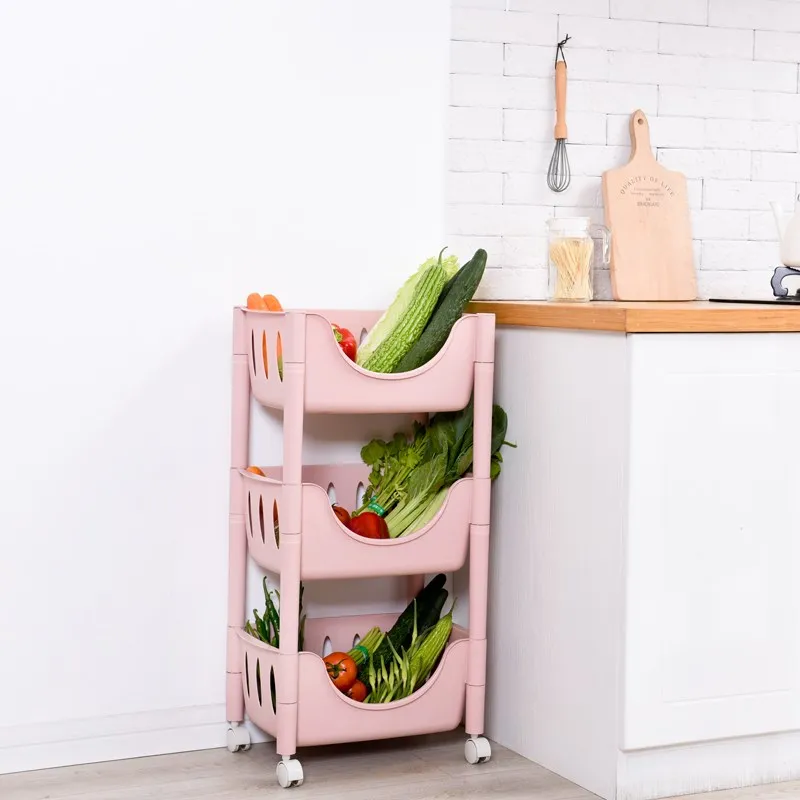 

Fruits And Vegetables Receive A Basket Of Vegetables Kitchen Shelf Multilayer Caikuang Sitting Room Floor Landing Receive Rack S