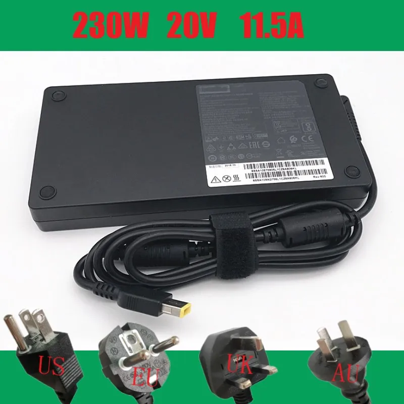 230W 20V 11.5A Ноутбук ac адаптер питания зарядное устройство для ноутбука Lenovo ThinkPad P70 P50