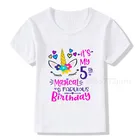 Футболка детская с принтом на день рождения, для мальчиков и девочек, с надписью I Am 5