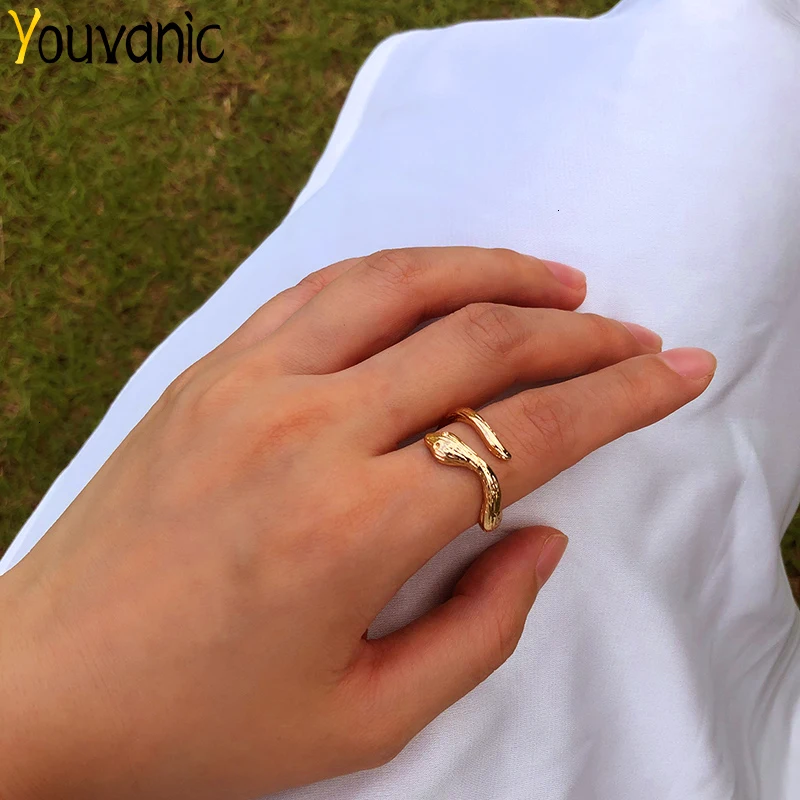 Youvanic регулируемое кольцо в стиле стимпанк с открытой змейкой винтажные кольца