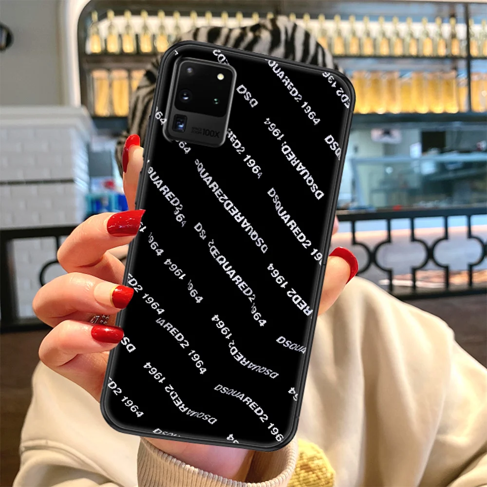 

Brand Maple leaf DSQ2 Phone case For Samsung Galaxy Note 4 8 9 10 20 S8 S9 S10 S10E S20 Plus UITRA Ultra black soft waterproof