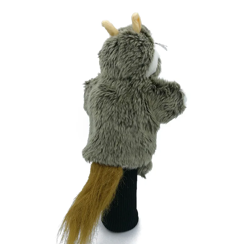 Плюшевый чехол для головы в виде белки гольфа Гибридный с изображением животных