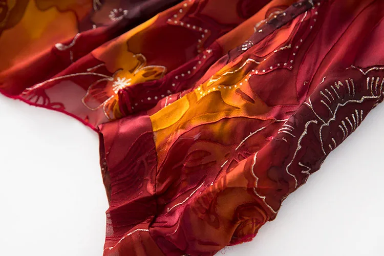 Женская летняя блузка 100% из натурального шелка с круглым вырезом прозрачная