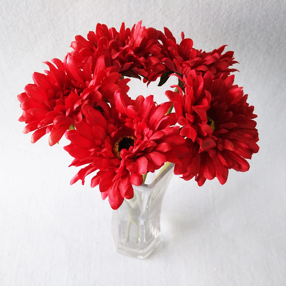 Ручная работа Gerbera модный домашний сад невесты Diy из упаковочного материала Свадебные банкетные Декоративные искусственные цветы ножницы Корона