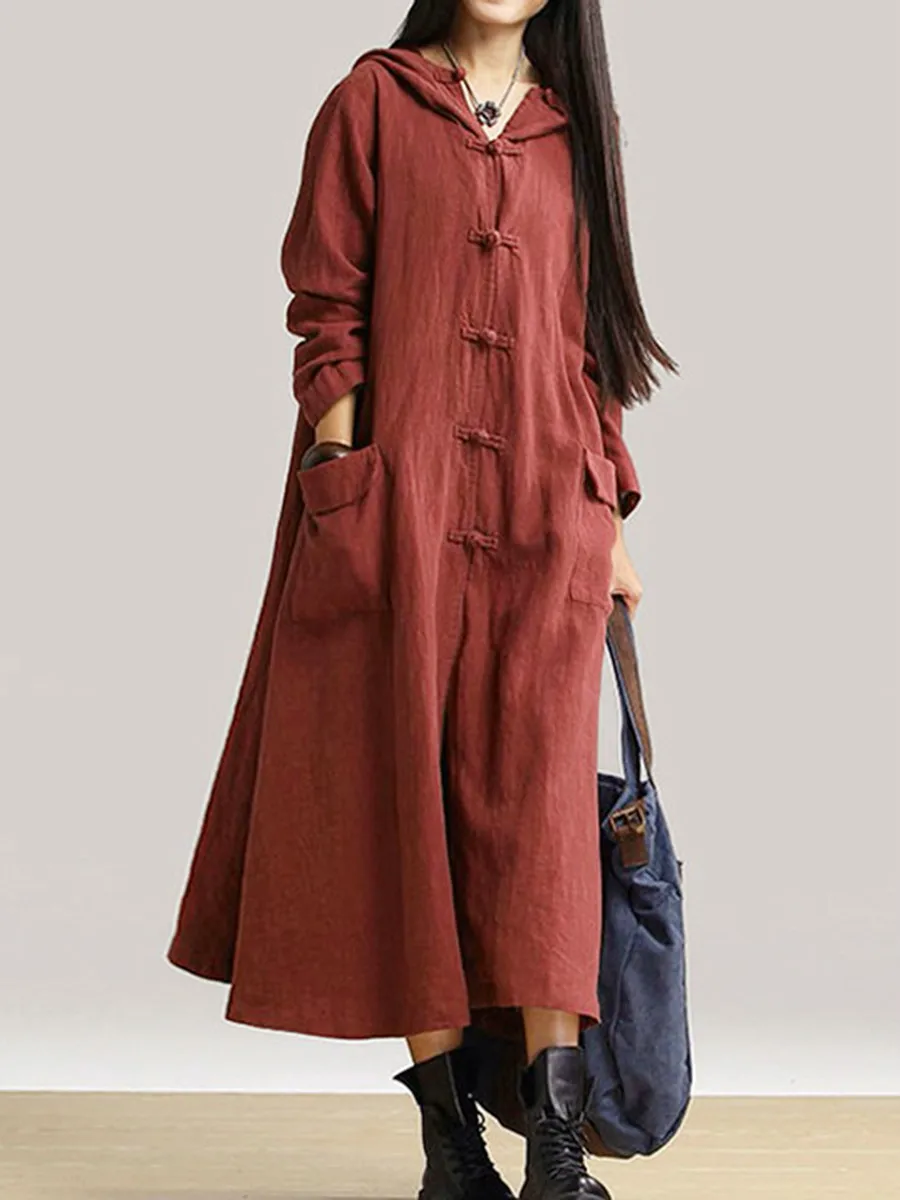 Women Linen Dress 2019 Autumn Long Sleeve Korean Style Plus Size Hoddie Sweatshirts Dresses Maxi Vestidos Boho Robe Female |