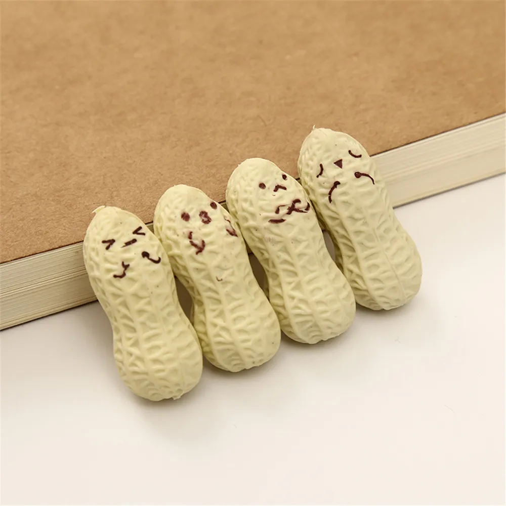 4 шт./компл. Kawaii имитация арахиса дизайн ластики мини резиновые кавайные