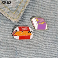 xedz delicious fast food chicken nuggets fun enamel badge cartoon food shirt lapel brooch jewelry accessories give friends gifts