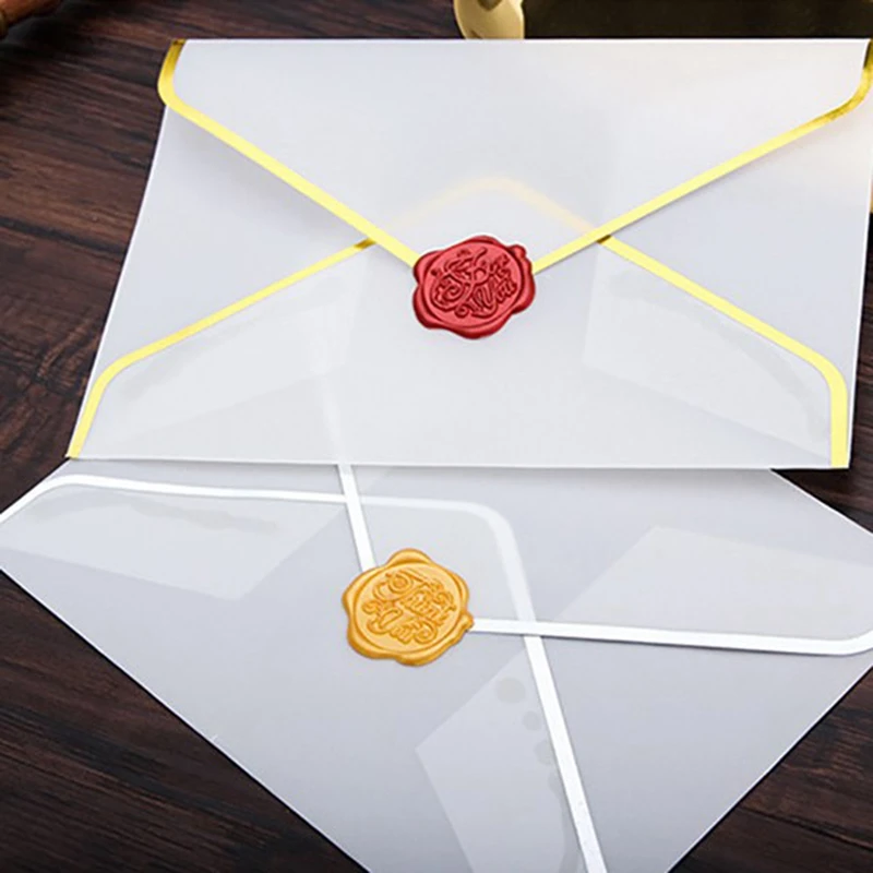 

20Pcs/Set Hot Stamping Printing Paper Envelope Transparent Paper Envelope Wedding Letter Invitation Anniversary