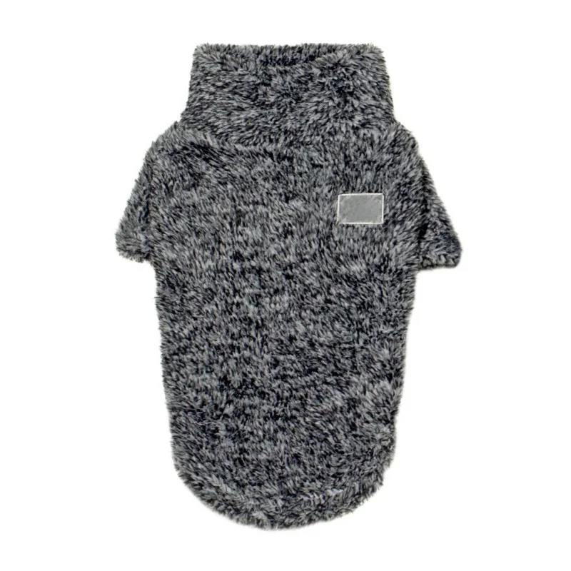 

Осень-зима теплого сна питомца с высоким, плотно облегающим шею воротником уплотненная кашемировая Куртка Сплошной Цвет собаки кошки одежд...