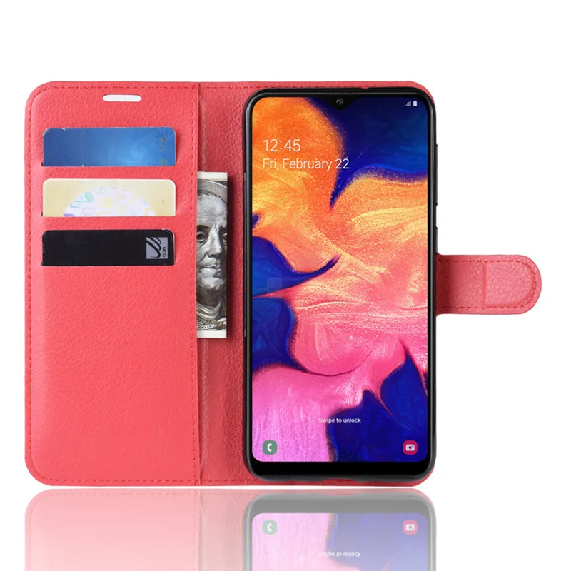 Роскошный кожаный чехол-бумажник с откидной крышкой для samsung A10, чехол для телефона samsung Galaxy A10 A 10 SM-A105F A105 A105F