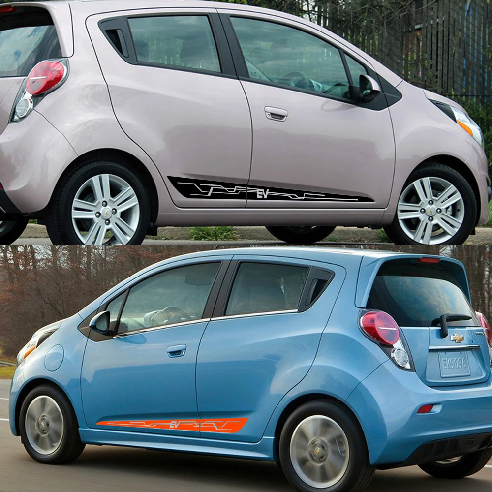 2 шт. для Chevrolet Spark автомобильный боковой двери наклейки на авто Графика виниловой