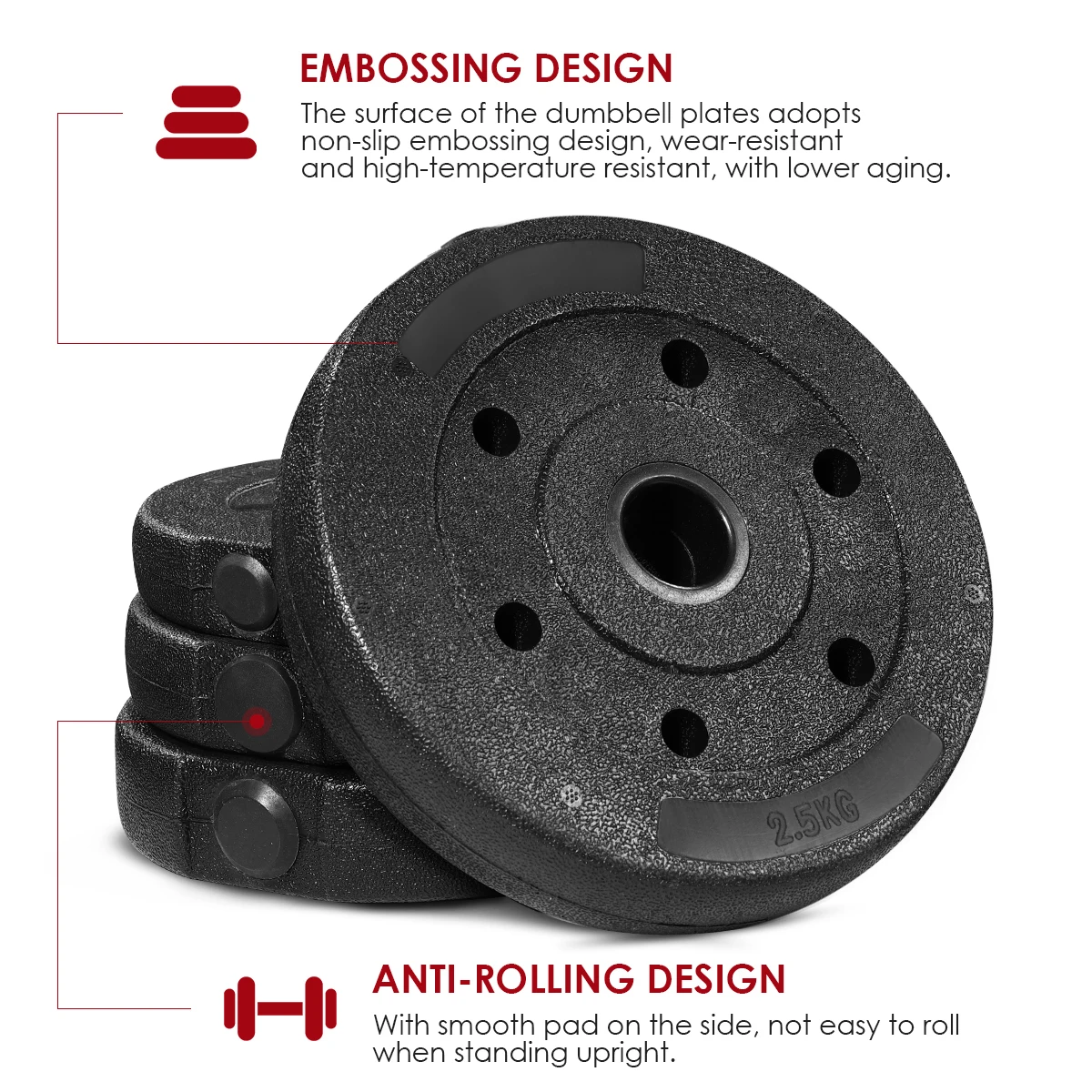 

Adjustable A Pair of 30kg Dumbbell Weight Set Solid Fitness Dumbbell Set Safety Non-slip Dumbbells Gym Exercise Training Outdoor