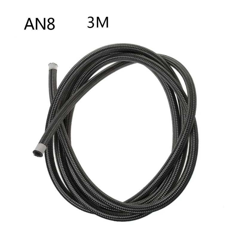 

Nylon Steel Braided Brake Gas Oil Fuel Line Hose AN4 AN6 AN8 AN10 2018 NEW