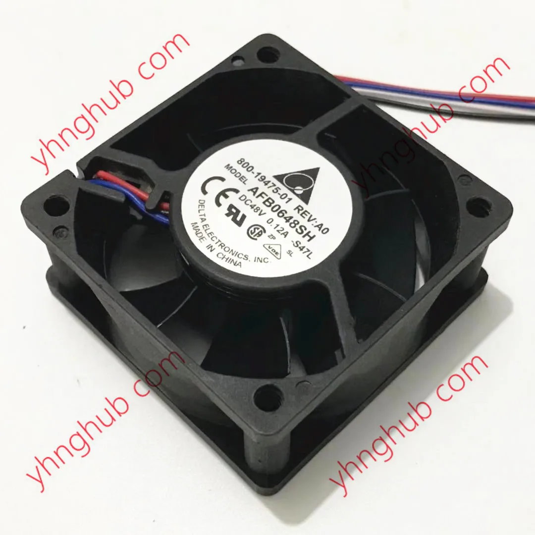3-проводной Вентилятор охлаждения сервера Delta Electronics AFB0648SH S47L DC 48 В 0.12A 60x60x25 мм