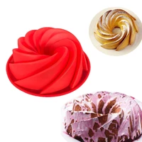 new large hollow round 9 inch chiffon cake mold silicone gear plate mold pudding baking tool