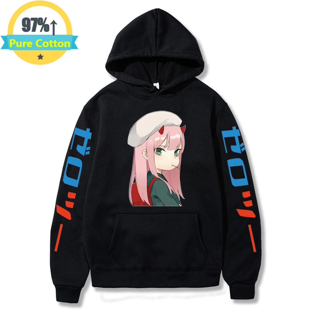 

Anime Darling In The Franxx Zero Two Print Hoodie Long Sleeve Unisex Kawaii Cosplay Tops