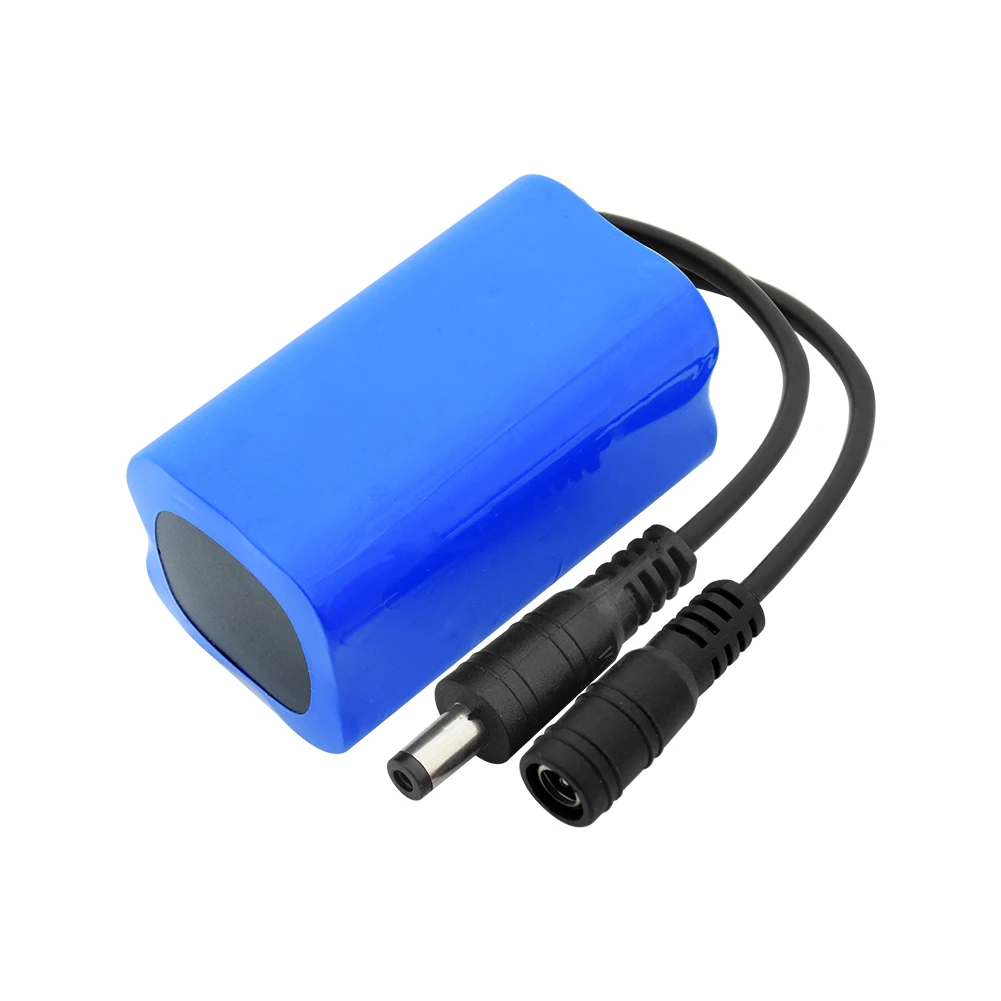 

YCDC 2PCS 7.4V 6000mAh 18650 Battery Pack (18650 Lithium Batteries) Charge Protected + DC Plug For CCTV Security Devices RC boat