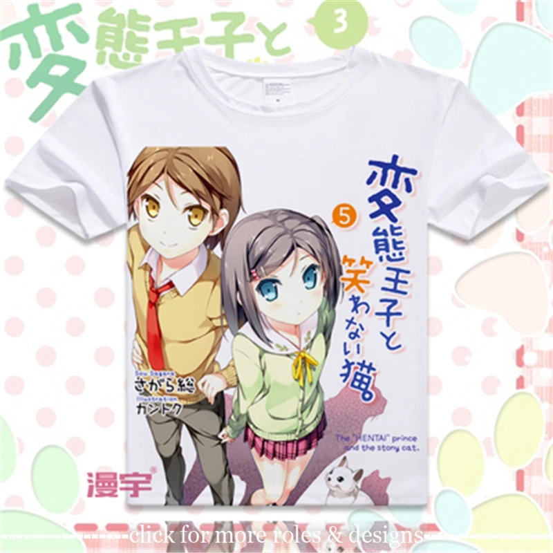 Костюм для косплея цукико цуцукакуси принц хентай и кошка-несмеяна футболка с