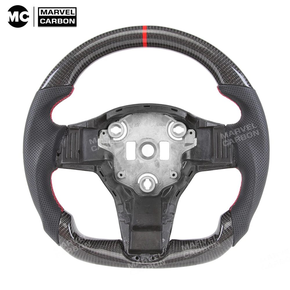 

100% Real Carbon Fiber Steering Wheel for Tesla Model 3 Model Y