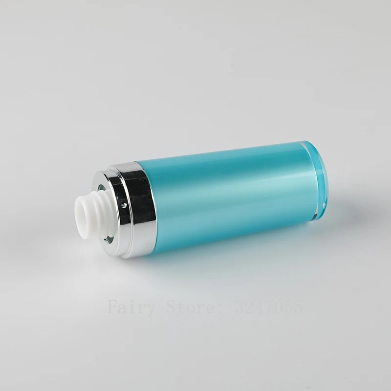 Пустая синяя акриловая конусная бутылка для лосьона 30 мл 20 шт. многоразовые