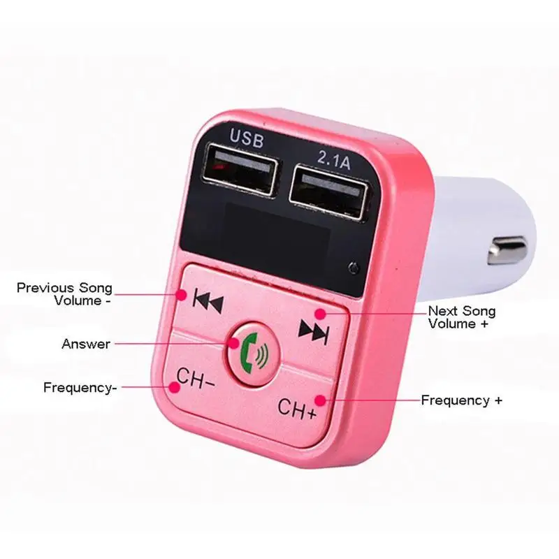 Беспроводной Bluetooth FM передатчик модулятор Dua Usb 2.1A автомобильное зарядное