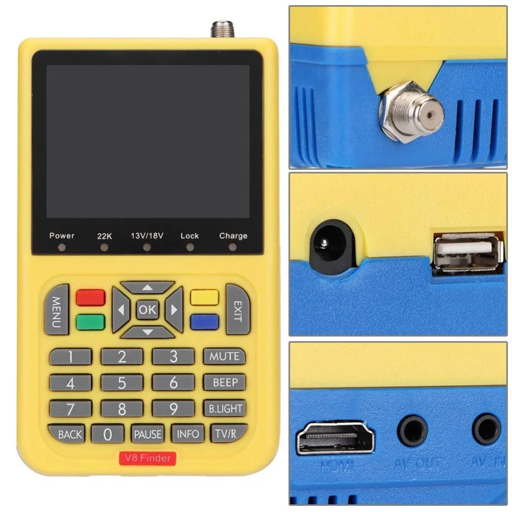 SATXTREM V8 Finder DVB-S2/S спутниковый Finder H.264 DVB S2 Satelite Finder Meter Full 1080P FTA Sat Finder для спутникового приемника