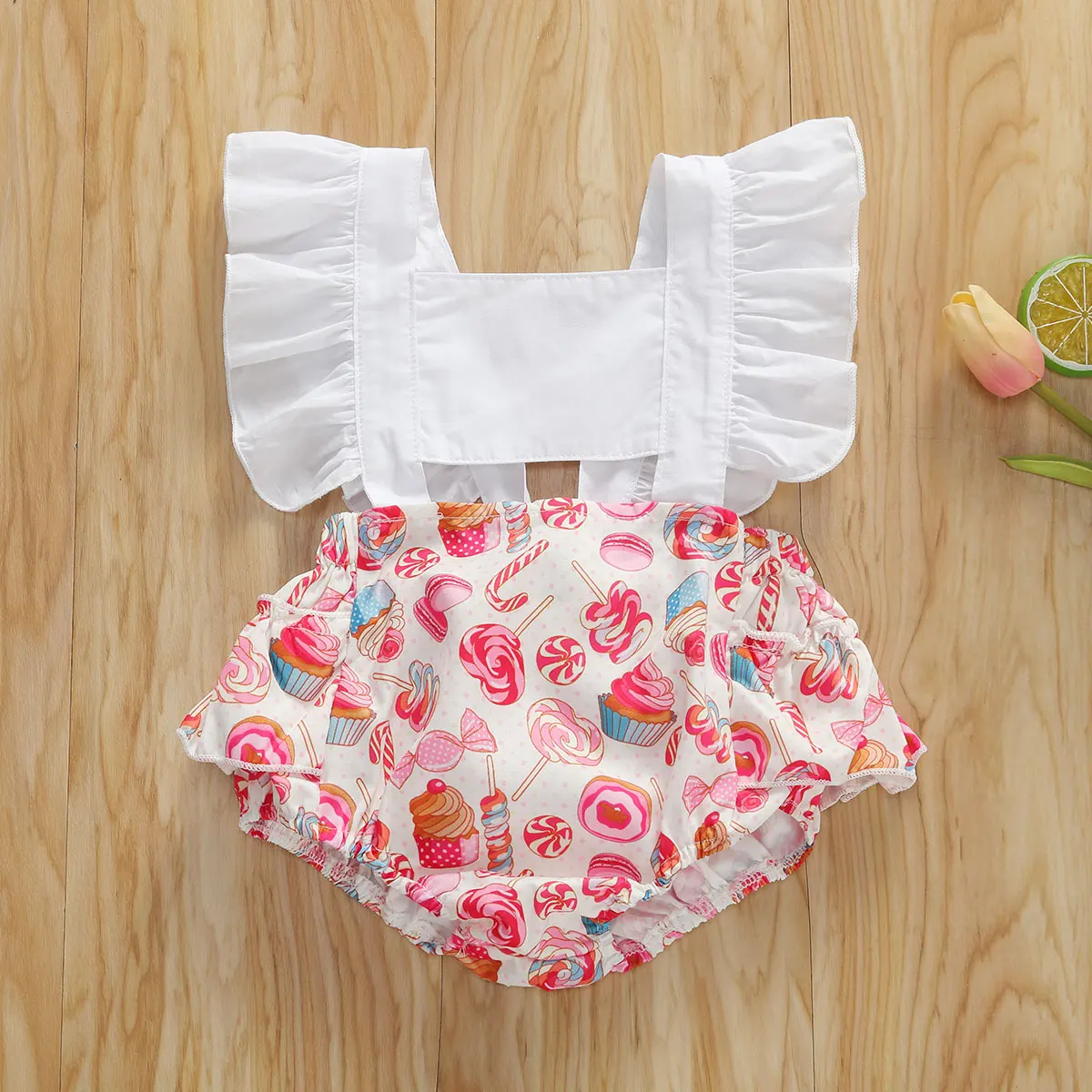 Комбинезоны для маленьких девочек и мальчиков летние комбинезоны конфетных