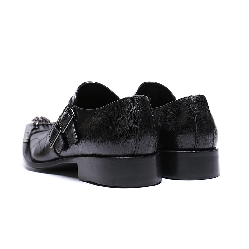 Мужские модные красные и белые двойные туфли для вечеринок с пряжкой без