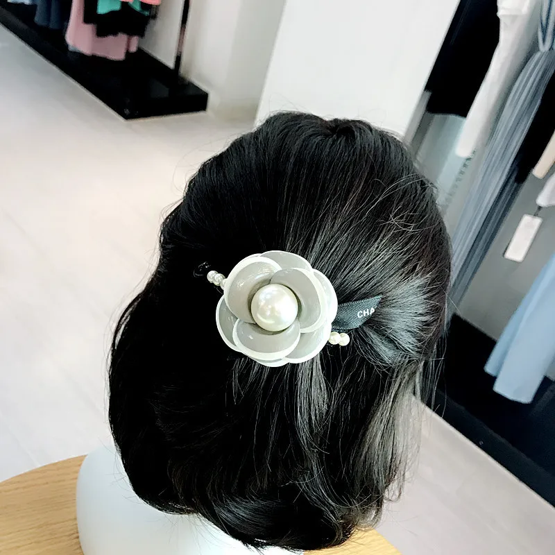 Женские заколки для волос с искусственным жемчугом корейские простые в форме