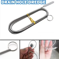 refrigerator dredge artifact long handle stainless steel refrigerator dredge brush drain hole dredge pipe quickly unblock