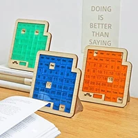 brain burning calendar puzzles home decor yellow pink wooden green wood christmas gift blue new educational toys for children