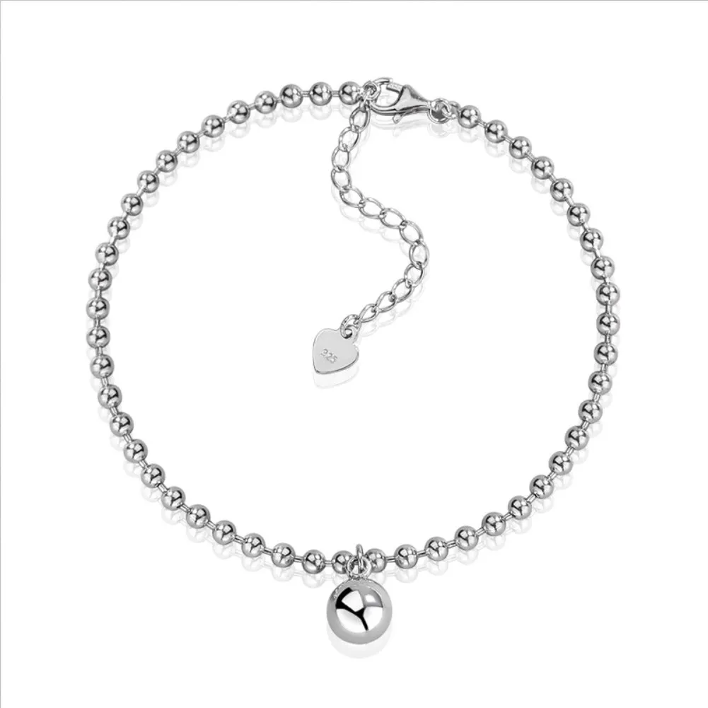 

Fashion Sterling Silver Anklet Simple Style for Women Girlfriend Birthday Gift Foot Chain Anklet Bracelet Luxury Jewelry PJL004