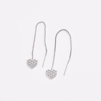mengyi 9 2 5 fashion simple hollow out love heart drop earrings womens elegant long earrings wedding outer banks party jewelry