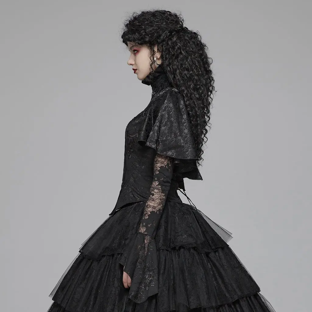 Женская готическая кружевная блузка в стиле панк-рейва модная ретро с