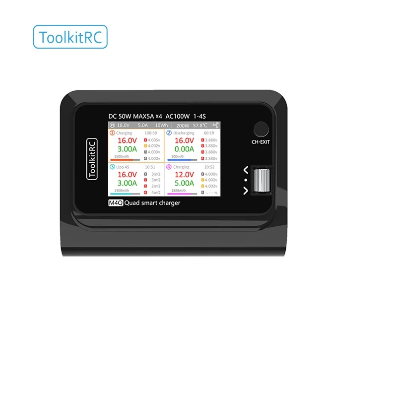 

Инструментарий RC M4Q 4x50W четыре канала сбалансированный Зарядное устройство Ac/Dc 1-4 года s IPS Экран ролика кодировщик XT60 Xt30 опционально