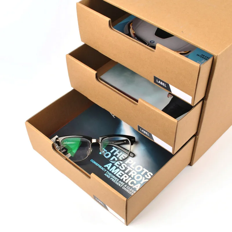 

WCIC Paper Drawer Type Sundries Paper Storage Box Makeup Organizer Office Study Desktop Books Documents Organizer Box